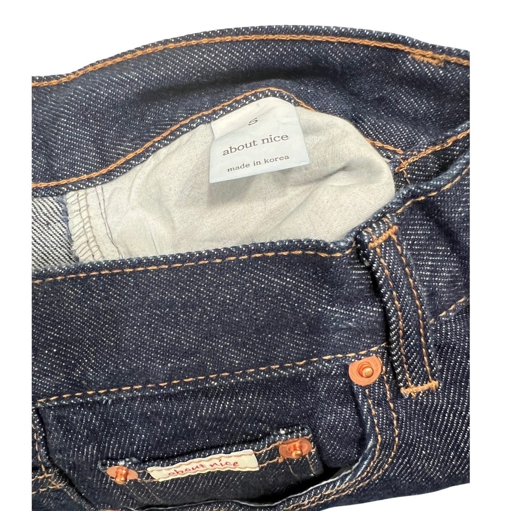 LNWOT About Nice Jeans Womens Small High Waisted Wide Leg Indigo Denim size 14P
